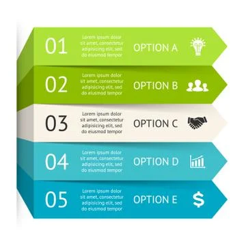 Vector arrows infographic. Template for diagram, graph, presentation, chart Illustrazione stock
