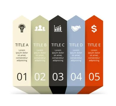 Vector arrows infographic. Template for diagram, graph, presentation and chart Illustrazione stock
