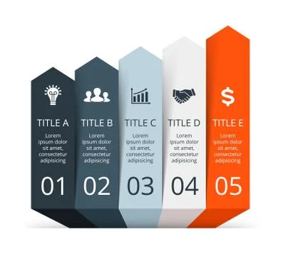 Vector arrows infographic. Template for diagram, graph, presentation and chart Illustrazione stock