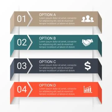 Vector arrows infographic. Template for diagram, graph, presentation and chart Stock Illustration