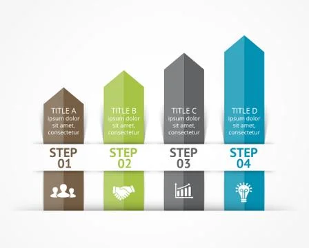 Vector arrows infographic. Template for diagram, graph, presentation and chart Stock Illustration