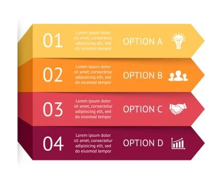 Vector arrows infographic. Template for diagram, graph, presentation and chart Stock Illustration