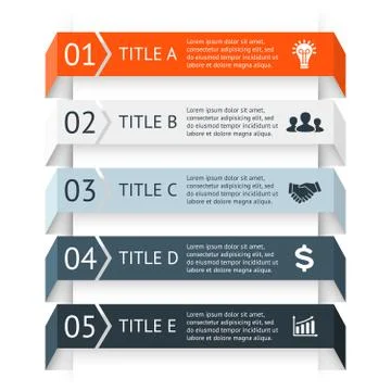 Vector arrows infographic. Template for diagram, graph, presentation and chart Stock Illustration