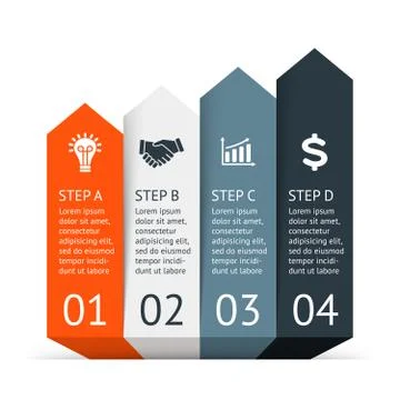 Vector arrows infographic. Template for diagram, graph, presentation and chart Stock Illustration