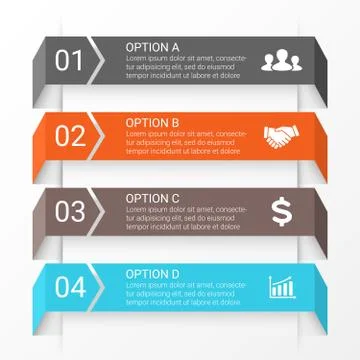 Vector arrows infographic. Template for diagram, graph, presentation and chart Stock Illustration