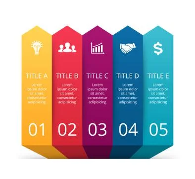 Vector arrows infographic. Template for diagram, graph, presentation and chart イラスト素材