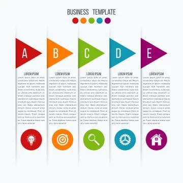 Vector arrows infographic. Template for diagram 스톡 일러스트