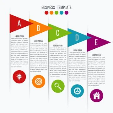 Vector arrows infographic. Template for diagram Stock Illustration