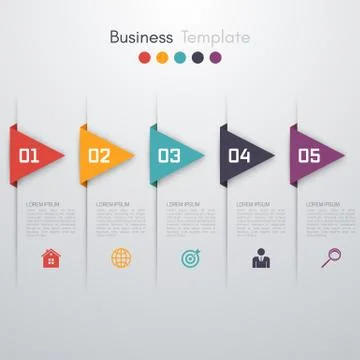 Vector arrows infographic. Template for diagram Stock Illustration