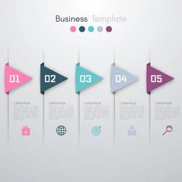 Vector arrows infographic. Template for diagram Illustrazione stock