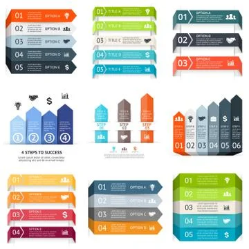 Vector arrows lines infographic. Template for diagram, graph, presentation and Stock Illustration