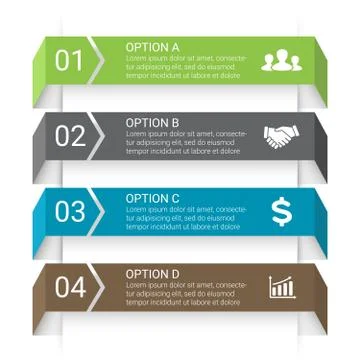 Vector arrows lines infographic. Template for diagram, graph, presentation and Illustrazione stock