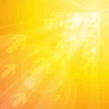 Vector : Arrows on orange background Stock Illustration