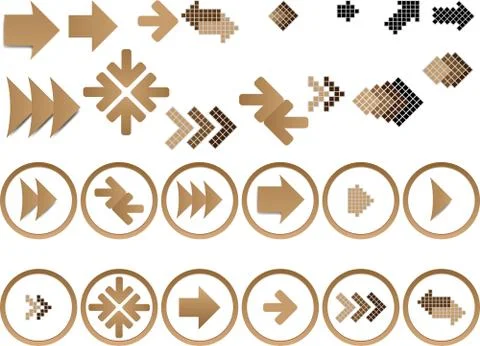 Vector arrows set Illustrazione stock