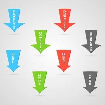 Vector arrows set Stock Illustration