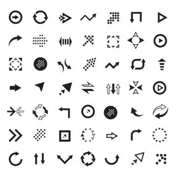 Vector arrows set Stock Illustration