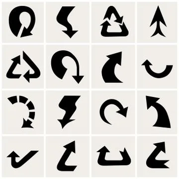 Vector arrows set Stock Illustration