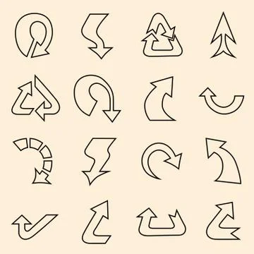 Vector arrows set Stock Illustration