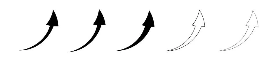 Vector up arrows. Set of rising arrows Stock Illustration