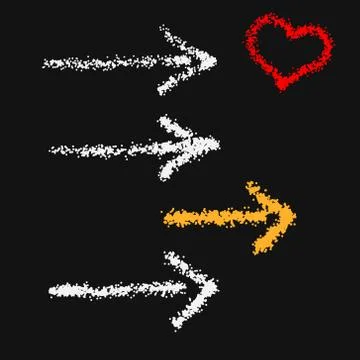 Vector arrows with a texture of sand 스톡 일러스트
