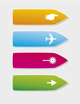 Vector arrows A vector illustration of 4 colorful arrows Copyright: xZoona... Stock Photos