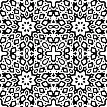 Vector art with black geometric tile pattern Stock Illustration