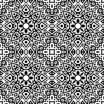 Vector art with black oriental tile pattern Stock Illustration