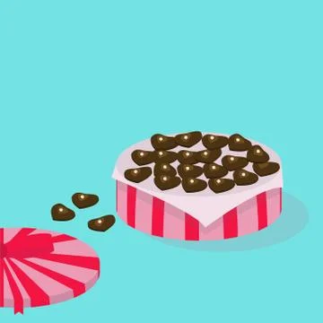 Vector art bow with candies chocolate milk Stock Illustration