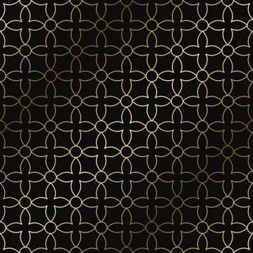 Vector art deco geometric pattern - seamless luxury gold gradient design. Rich イラスト素材