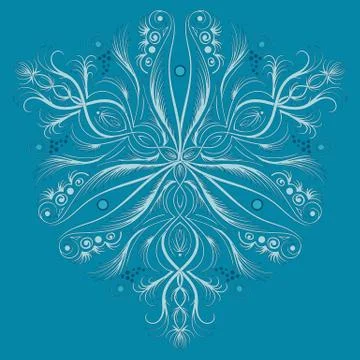 Vector art deco pattern with abstract flowers in fashion style. Stock Illustration