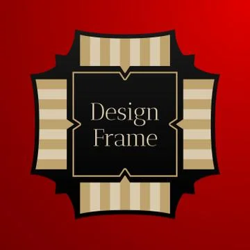 Vector Art Frame for Text, Template of Design Frame Stock Illustration