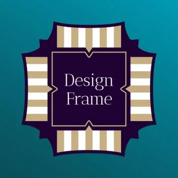 Vector Art Frame for Text, Template of Design Frame Illustrazione stock