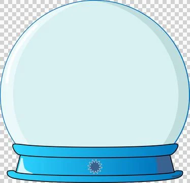 Vector art is showing empty snow globe on blue base featuring starburst icon on Stock Illustration