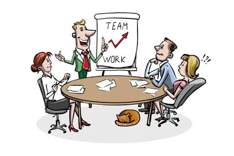 Vector art of team work Stock Illustration