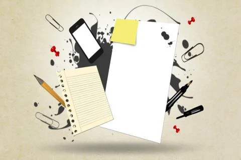 Vector art of work accessories Stock Illustration