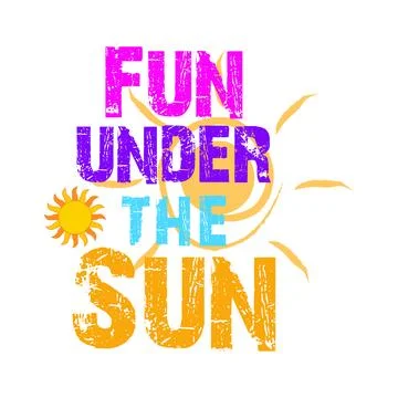 Vector art work Fun under the Sun Stock Illustration