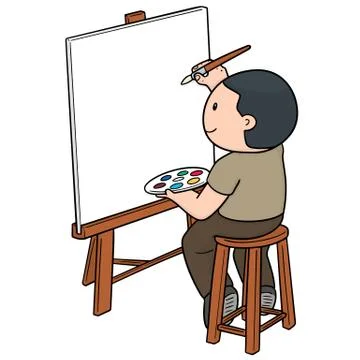 Vector of artist Illustrazione stock