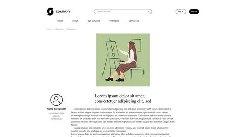 Vector artist in shadow of sharp lines style . Editable illustration Stock Illustration