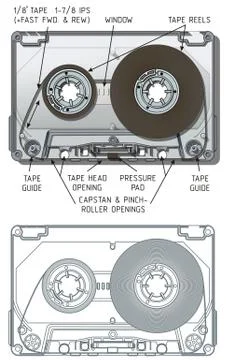 Vector audio cassette Stock Illustration