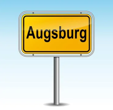 Vector augsbourg signpost Stock Illustration
