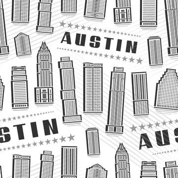 Vector Austin Seamless Pattern Ilustración de archivo