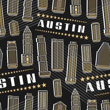 Vector Austin Seamless Pattern Stock Illustration