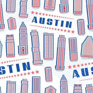Vector Austin Seamless Pattern Stock Illustration