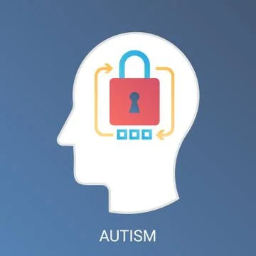 Vector Autism concept. Modern gradient flat style. Stock Illustration