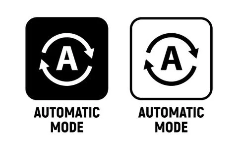 Vector automatic mode smartphone icon. Auto mode sign switch pictogram Stock Illustration