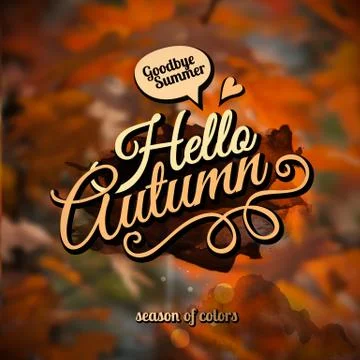 Vector autumn blurred background Ilustración de archivo