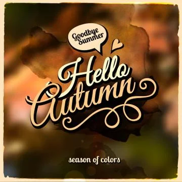 Vector autumn blurred background Ilustración de archivo