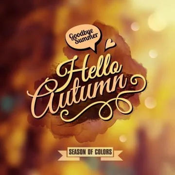 Vector autumn blurred background Ilustración de archivo