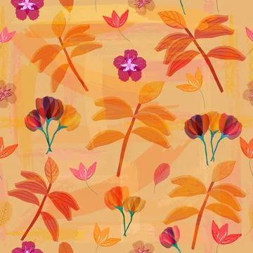 Vector Autumn, Fall Seamless Pattern Stock Illustration