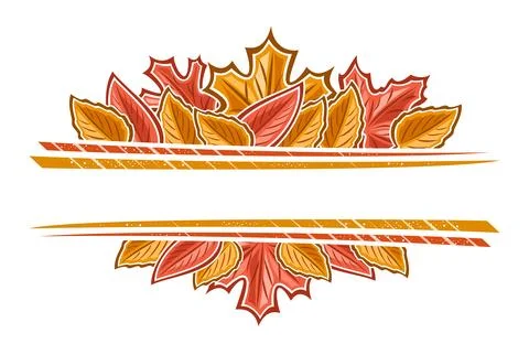 Vector Autumn Leaves Border イラスト素材